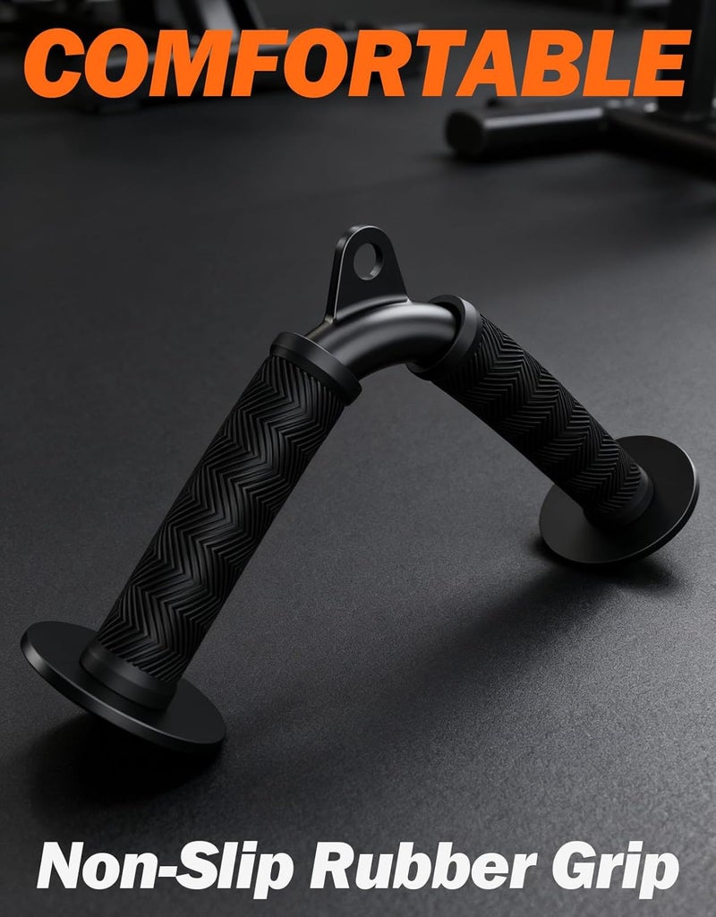 Fitarc ملحق كابل بار ثلاثي الرؤوس، ملحق سحب ثلاثي للرؤوس لمعدات صالة الألعاب الرياضية المنزلية، ملحقات كابل بار ثلاثي للرؤوس لصالة الألعاب الرياضية مع مقبض مطاطي غير قابل للانزلاق، ملحق آلة كابل - Image 2